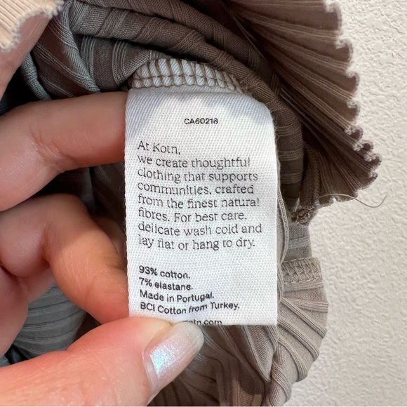 NWT Kotn Taupe Ribbed Midi Tank Dress Size Small - Picture 5 of 9